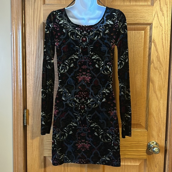 Free People Floral Long Sleeves Lightweight Mini Dress - Picture 3 of 14